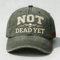Distressed Washed Cotton Baseball Cap with Embroidered Graphic and Adjustable Strap - Image 5