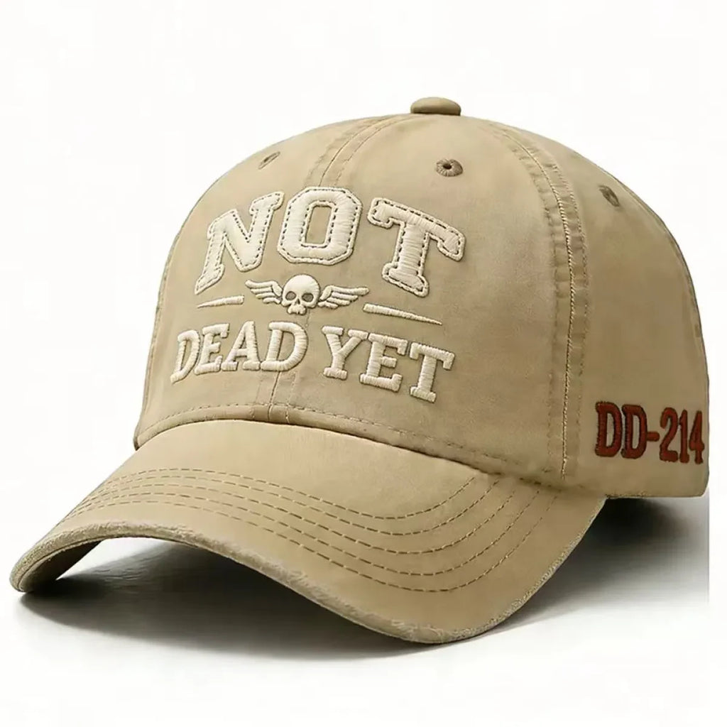 Distressed Washed Cotton Baseball Cap with Embroidered Graphic and Adjustable Strap - Image 9