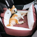 Dog Car Seat with Padded Walls Safety Tether and Removable Cushion for Travel - Image 1