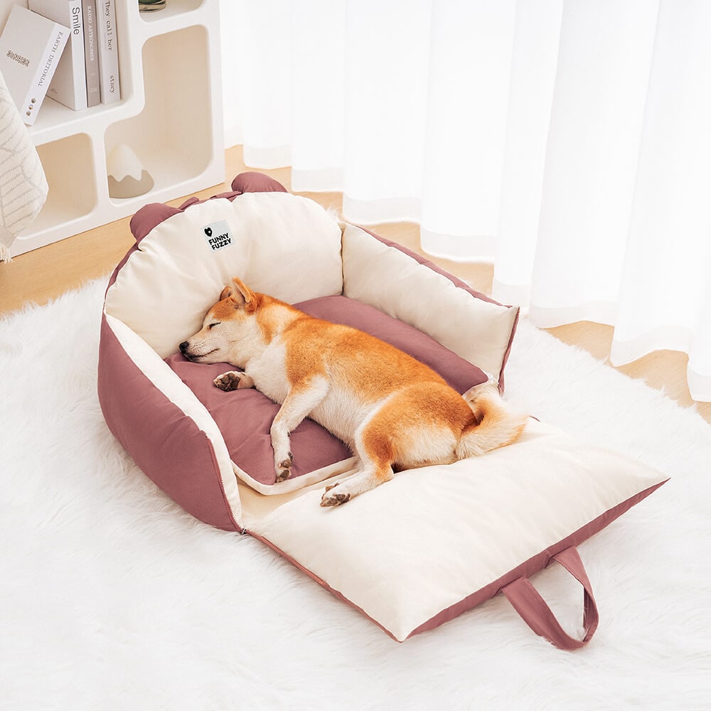 Dog Car Seat with Padded Walls Safety Tether and Removable Cushion for Travel - Image 10