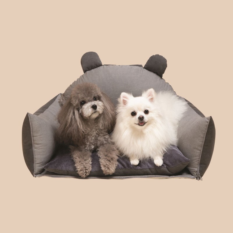 Dog Car Seat with Padded Walls Safety Tether and Removable Cushion for Travel - Image 14