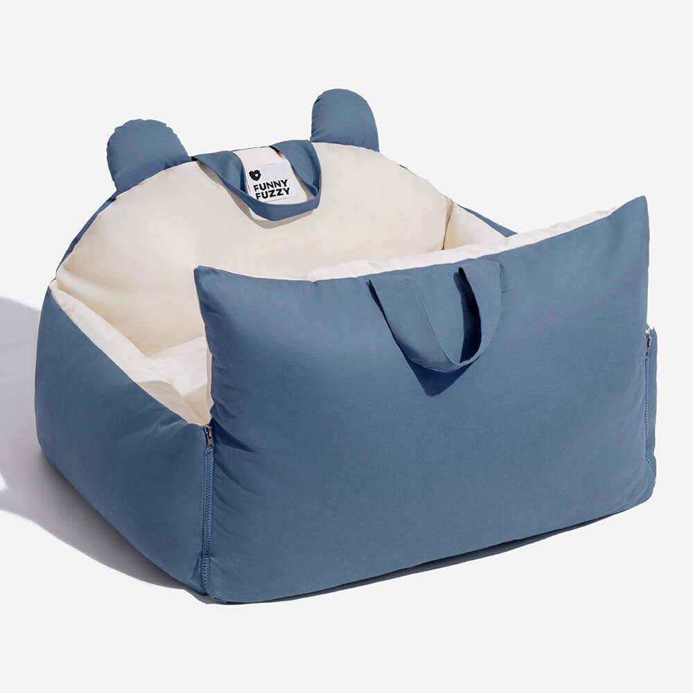 Dog Car Seat with Padded Walls Safety Tether and Removable Cushion for Travel - Image 18