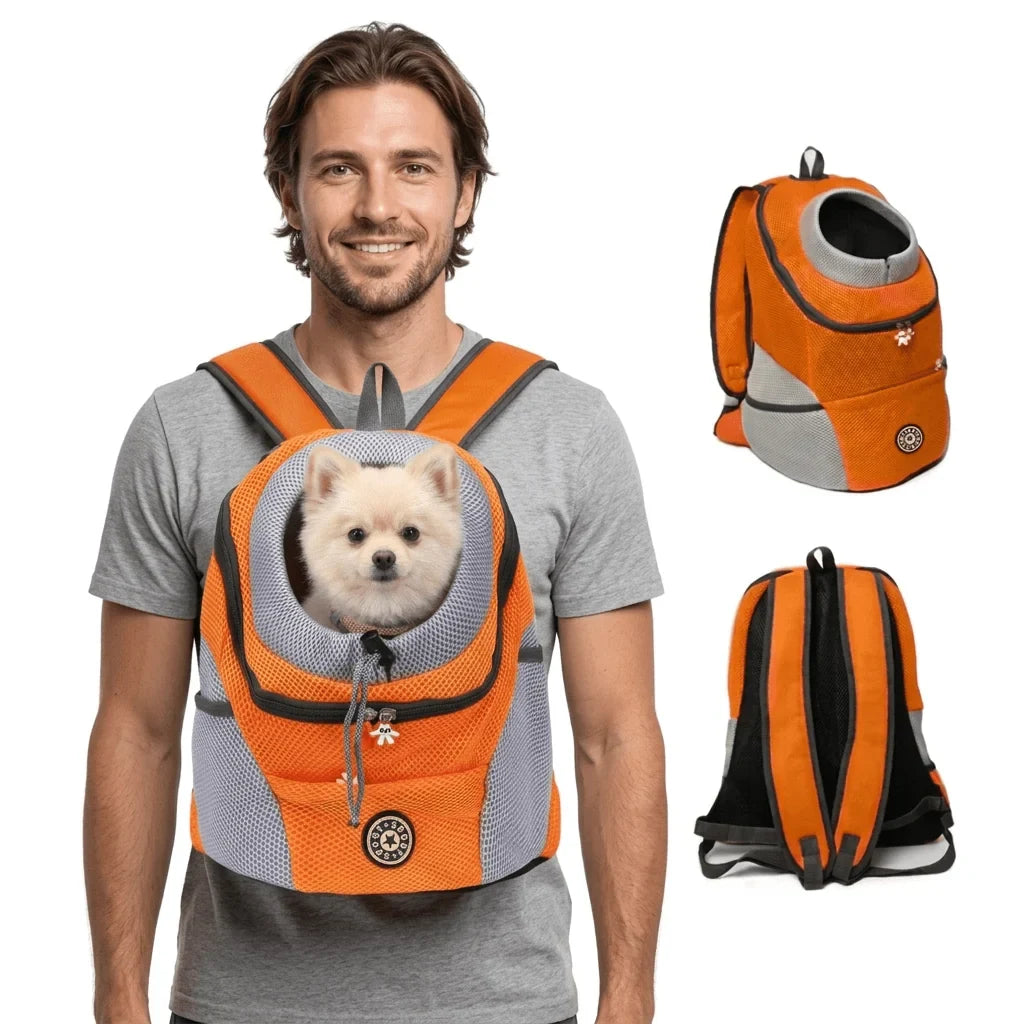 Dog Carrier Backpack with Padded Straps and Breathable Mesh Front-Facing Pet - Image 2
