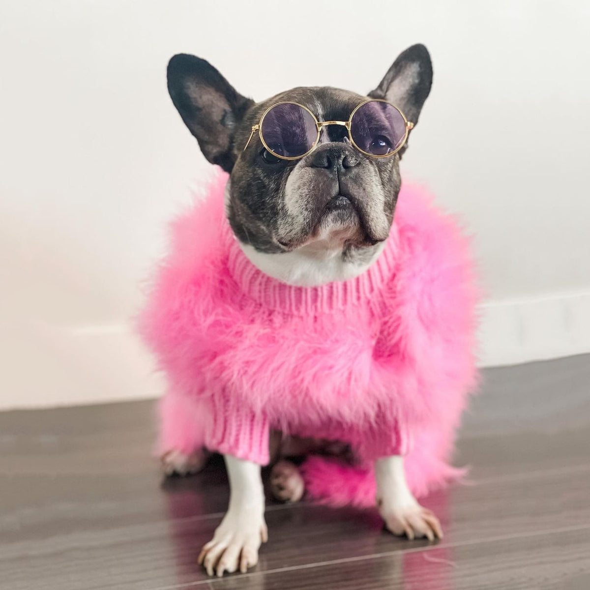 Dog Sweater with Fluffy Faux Fur and Ribbed Knit Turtleneck for Small - Image 6