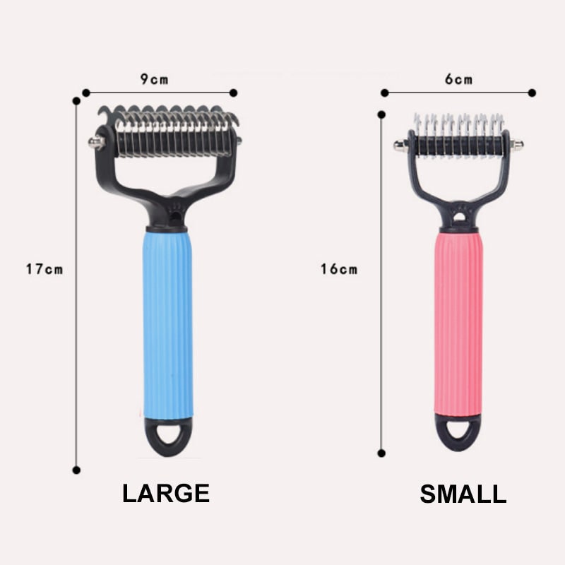 Dog Undercoat Brush with Double-Sided Rake and Dematting Teeth for Grooming - Image 11
