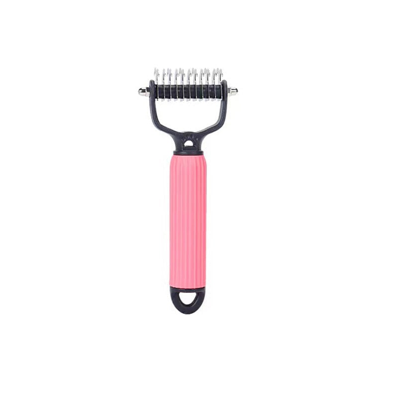 Dog Undercoat Brush with Double-Sided Rake and Dematting Teeth for Grooming - Image 13