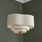 Lampada a sospensione decorativa elegante in tessuto a forma di lampadario