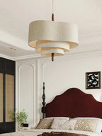 Lampada a sospensione decorativa elegante in tessuto a forma di lampadario