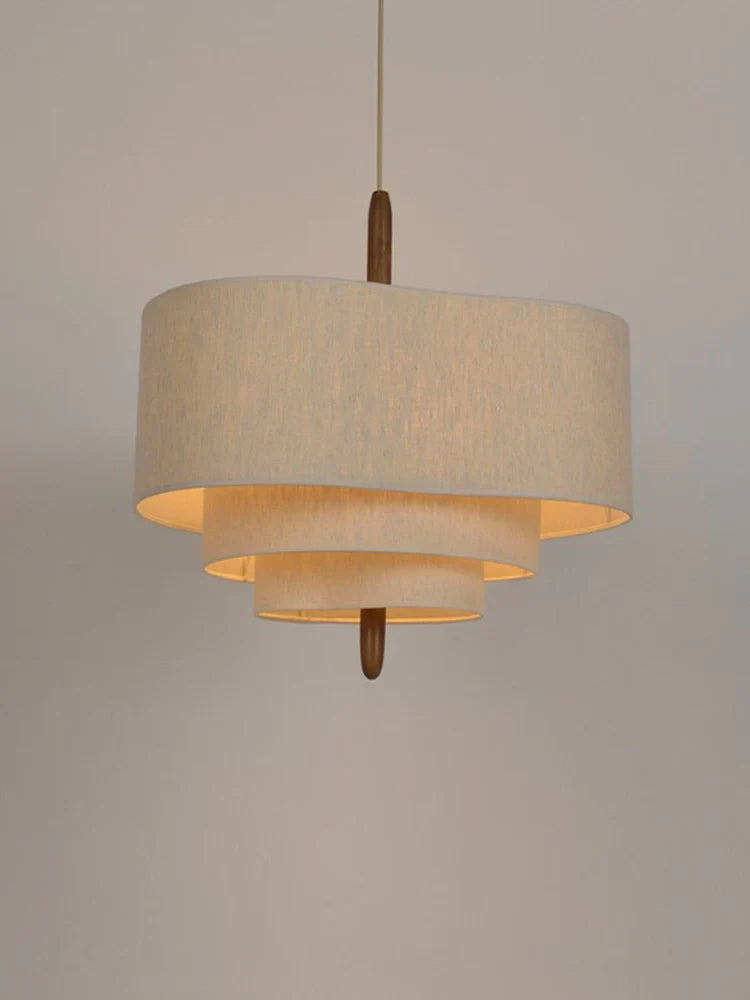 Lampada a sospensione decorativa elegante in tessuto a forma di lampadario