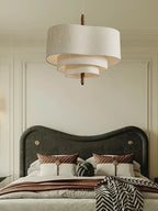 Lampada a sospensione decorativa elegante in tessuto a forma di lampadario
