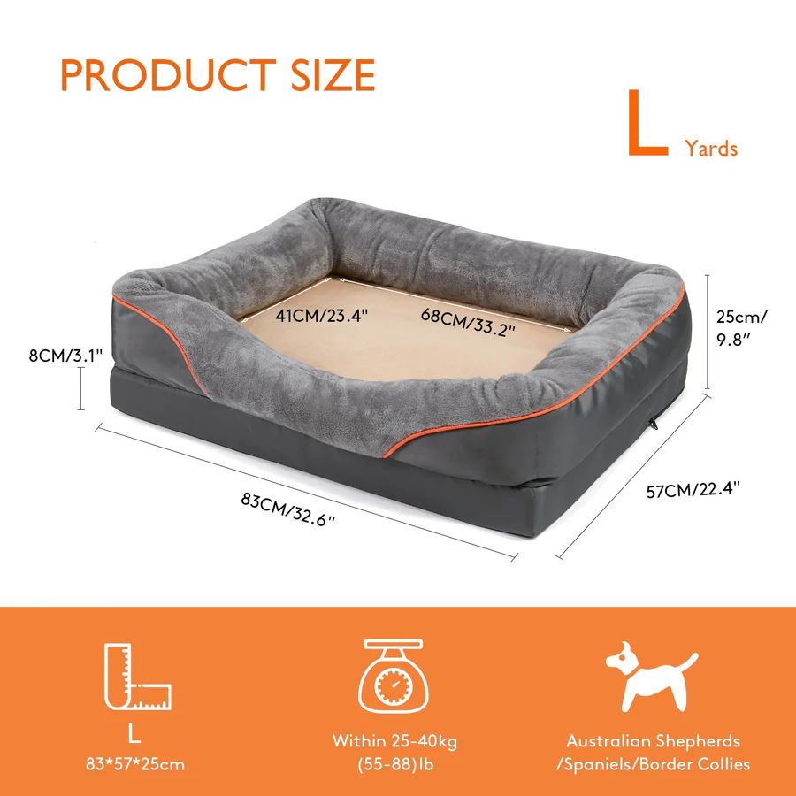Niche lavable pour chien avec coussin et base antidérapante