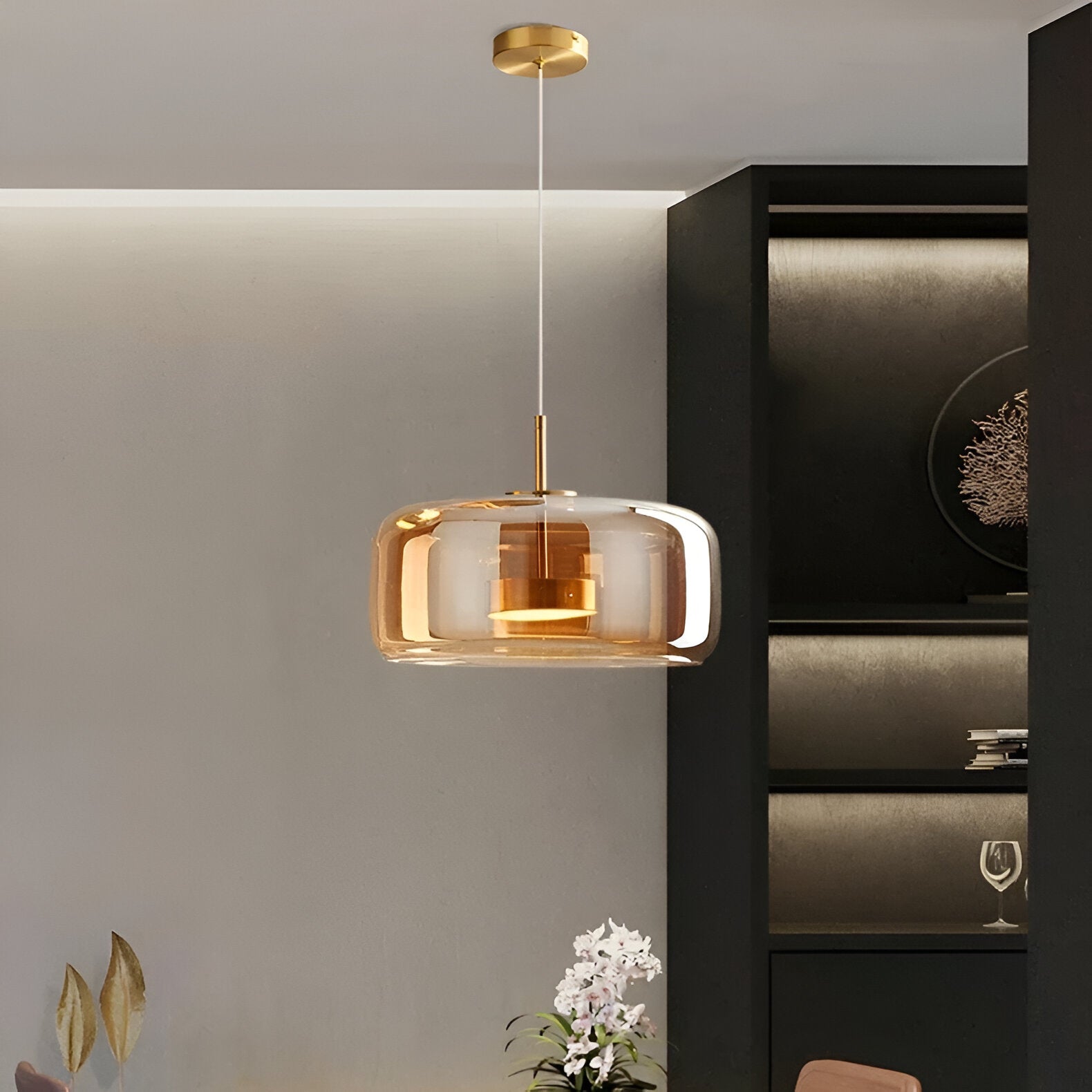 Lampada a sospensione LED elegante in stile retrò metà secolo