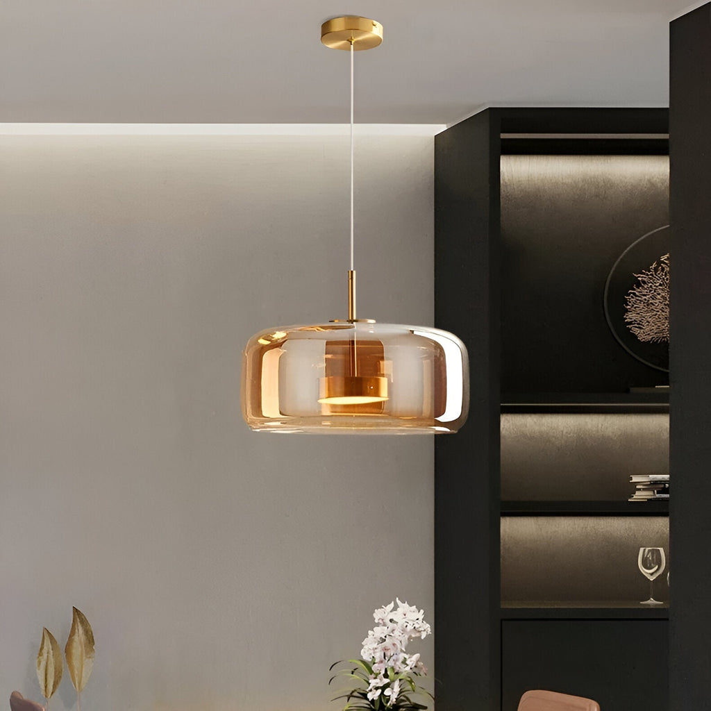 Lampa sufitowa wisząca LED retro z połowy wieku model