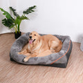 Bolster Dog Bed with Orthopedic Foam Raised Sides and Removable Washable Cover