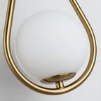 Nowoczesna lampa ścienna z kulą szklaną