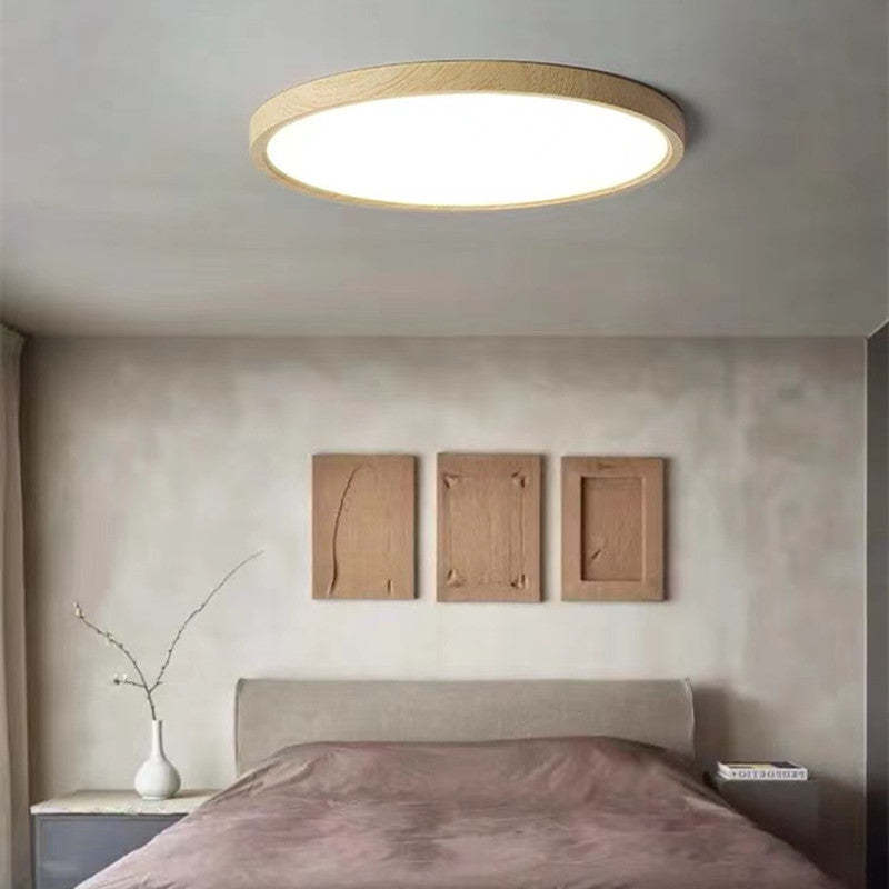 Stylowa Okrągła Lampa Sufitowa Flush Mount Nowoczesna – Minimalistyczny styl japoński
