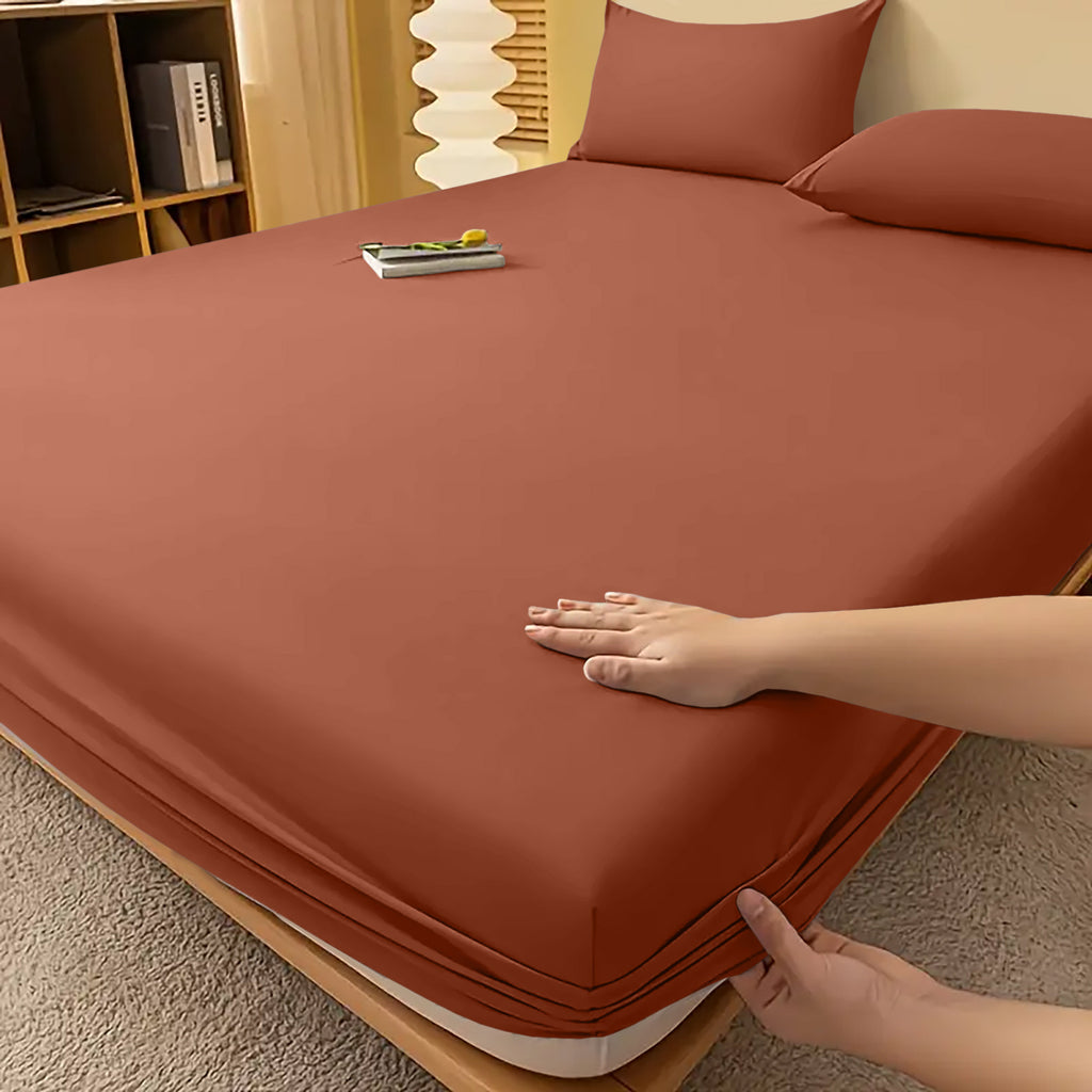 Fitted Sheet with Deep Corners Soft Wrinkle-Resistant