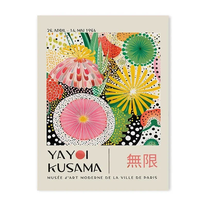Musée d'Art Moderne Art Wall by Yayoi Kusama - Colorful Abstract Wall Art