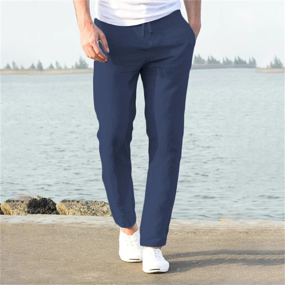 Pantaloni estivi da uomo casual leggeri ampi e aderenti