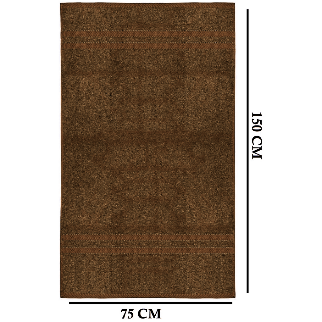 Zestaw 4 Powiększonych Ręczników Kąpielowych 75 × 150 cm Chłonnych