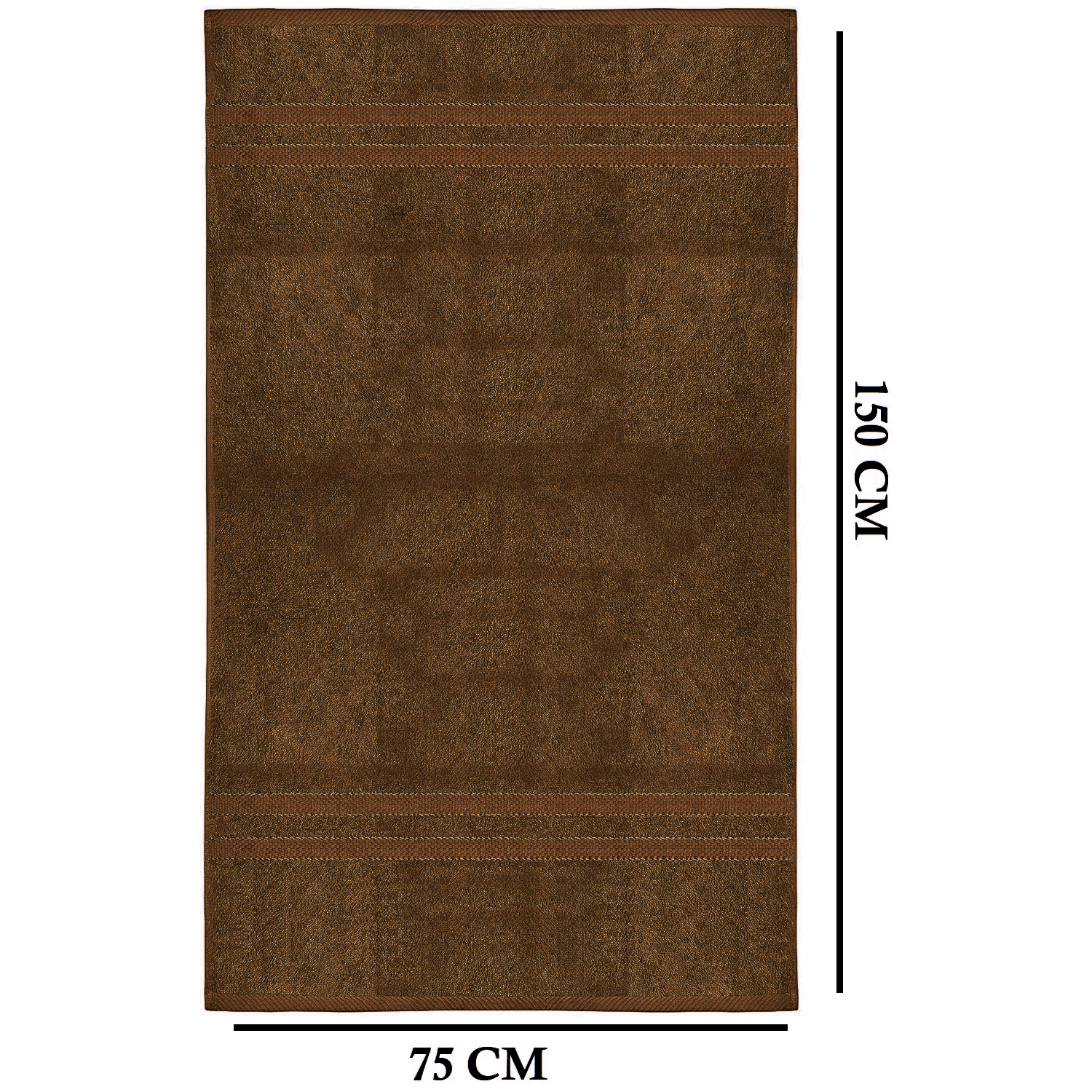 Zestaw 4 Powiększonych Ręczników Kąpielowych 75 × 150 cm Chłonnych