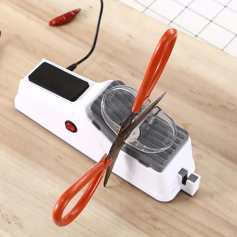Electric Knife Sharpener with Scissor Slot USB Charging and Automatic Grinding Wheels - Image 4