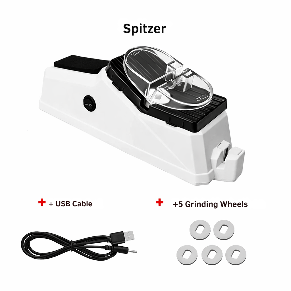 Electric Knife Sharpener with Scissor Slot USB Charging and Automatic Grinding Wheels - Image 5