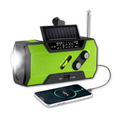 Emergency Radio with Hand Crank Solar Panel LED Flashlight and USB Power Bank - Image 1