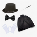 Ensemble de costume magique noir et blanc de sorcier pour enfants