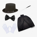 Magiczny czarodziej Czarno-biały zestaw kostiumów dla dzieci