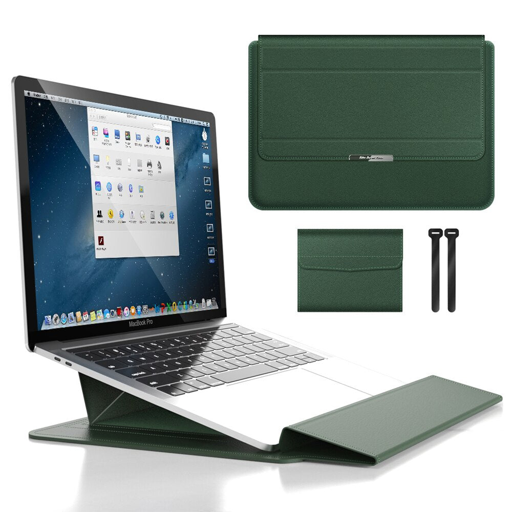 Protective laptop bag with built-in stand