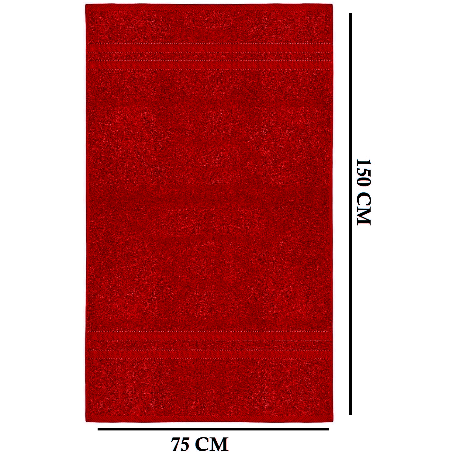 Zestaw 4 Powiększonych Ręczników Kąpielowych 75 × 150 cm Chłonnych