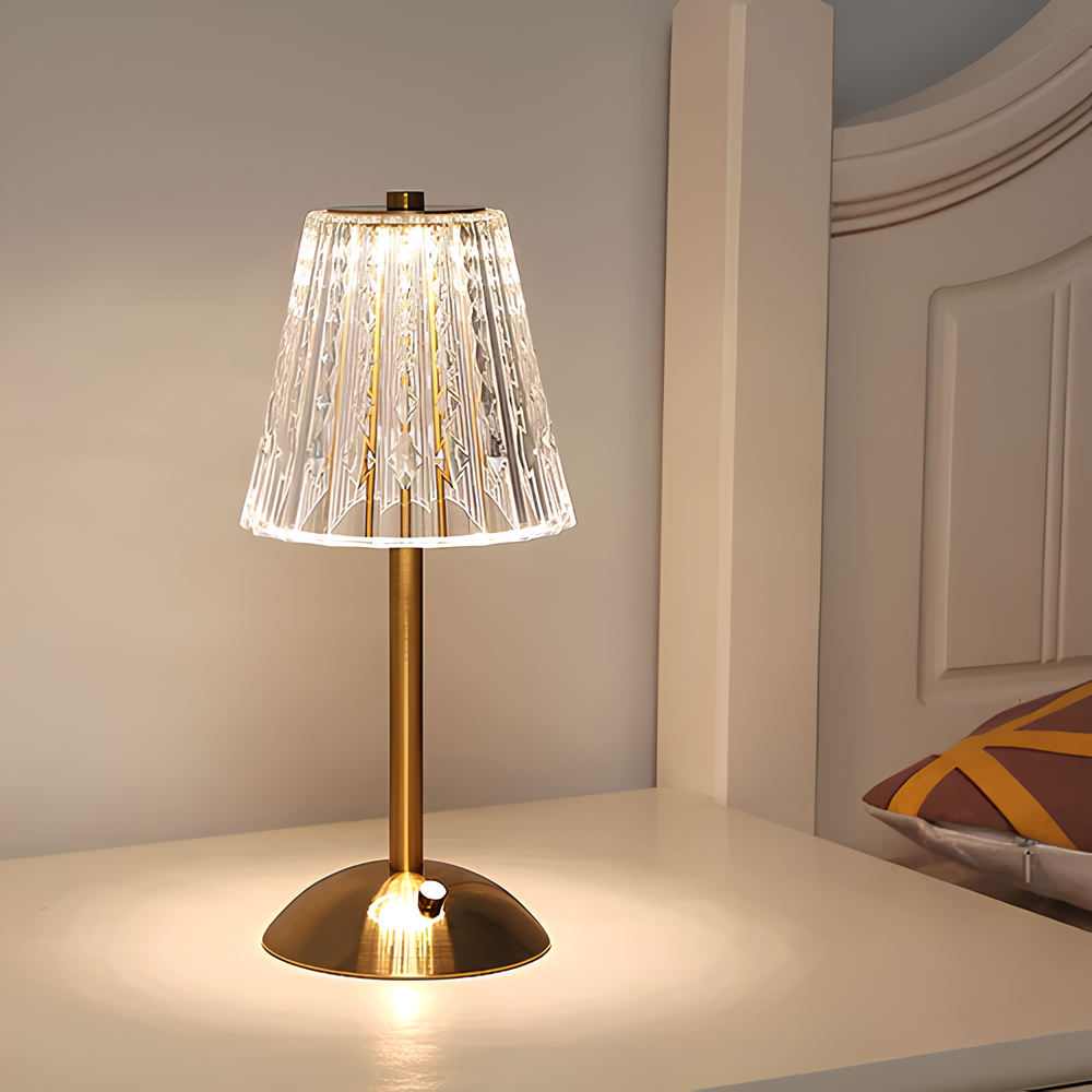 Lampada elegante LED in cristallo con touch e regolazione della luminosità