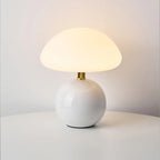 Elegancka minimalistyczna retro lampa grzybowa stołowa