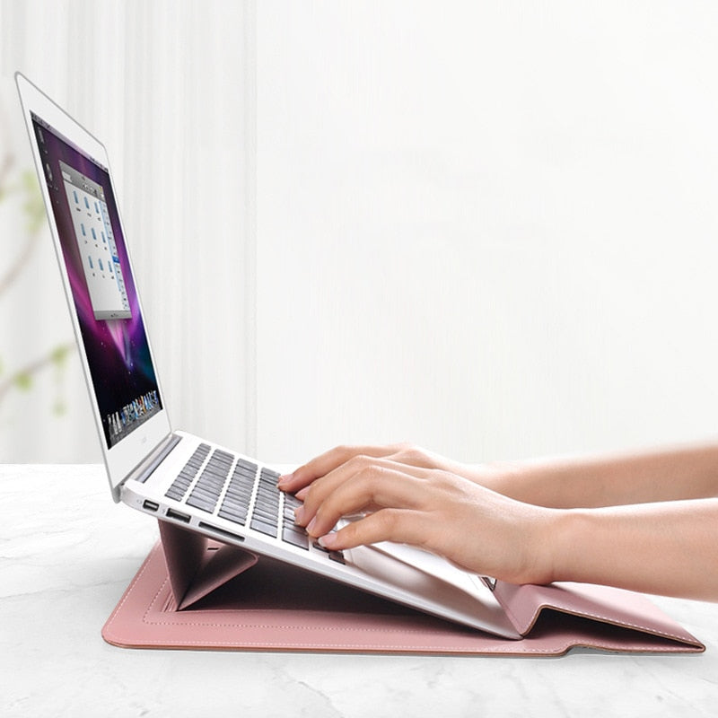 Ochronna torba na laptopa z wbudowaną podstawką