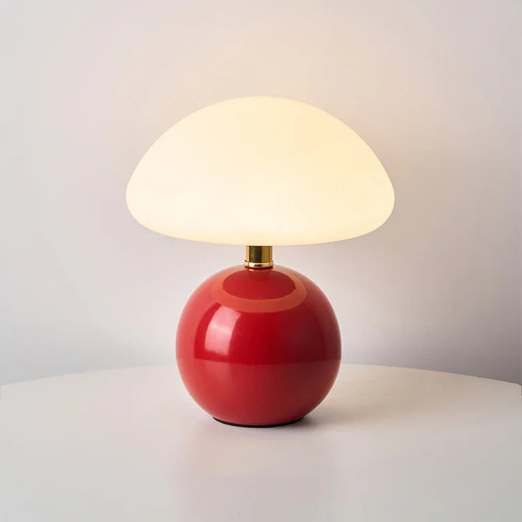 Elegancka minimalistyczna retro lampa grzybowa stołowa