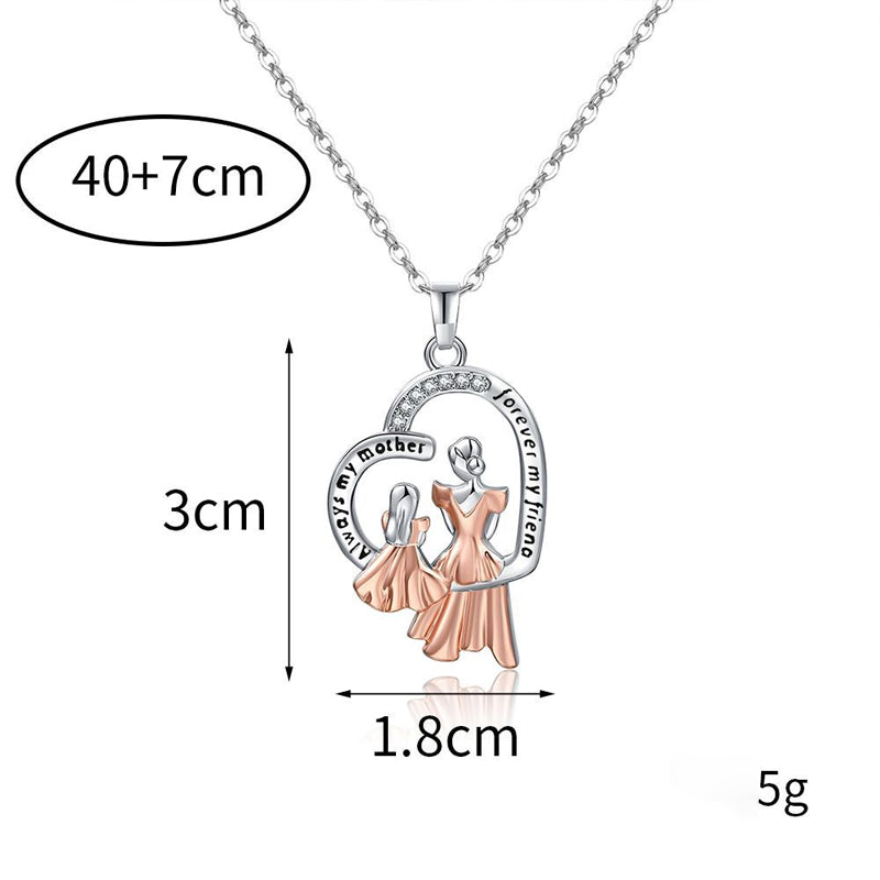 Collana senza tempo mamma e figlia a forma di cuore regalo per la Festa della Mamma