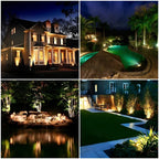 Versatile solar-powered garden spotlight with 9 static and dynamic colors