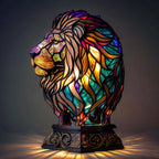 Decorative artistic animal glass table lamp for home interiors