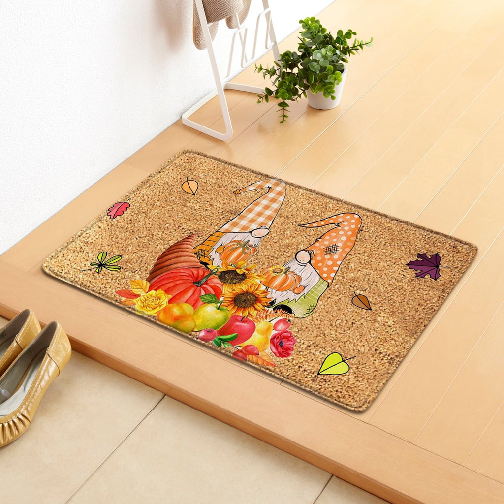 Fall Doormat with Autumn Pumpkin and Thanksgiving Design Washable Indoor Welcome Mat - Image 1
