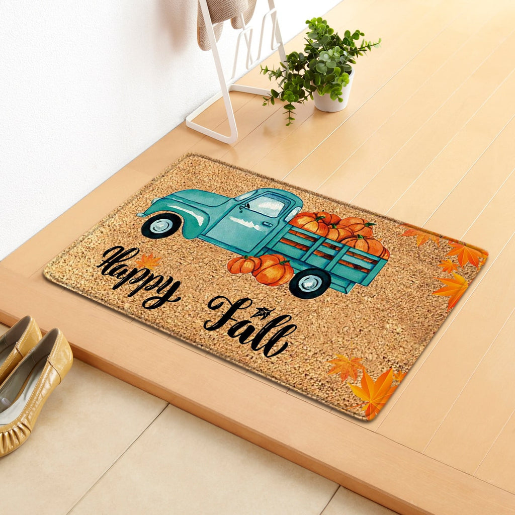 Fall Doormat with Autumn Pumpkin and Thanksgiving Design Washable Indoor Welcome Mat - Image 2