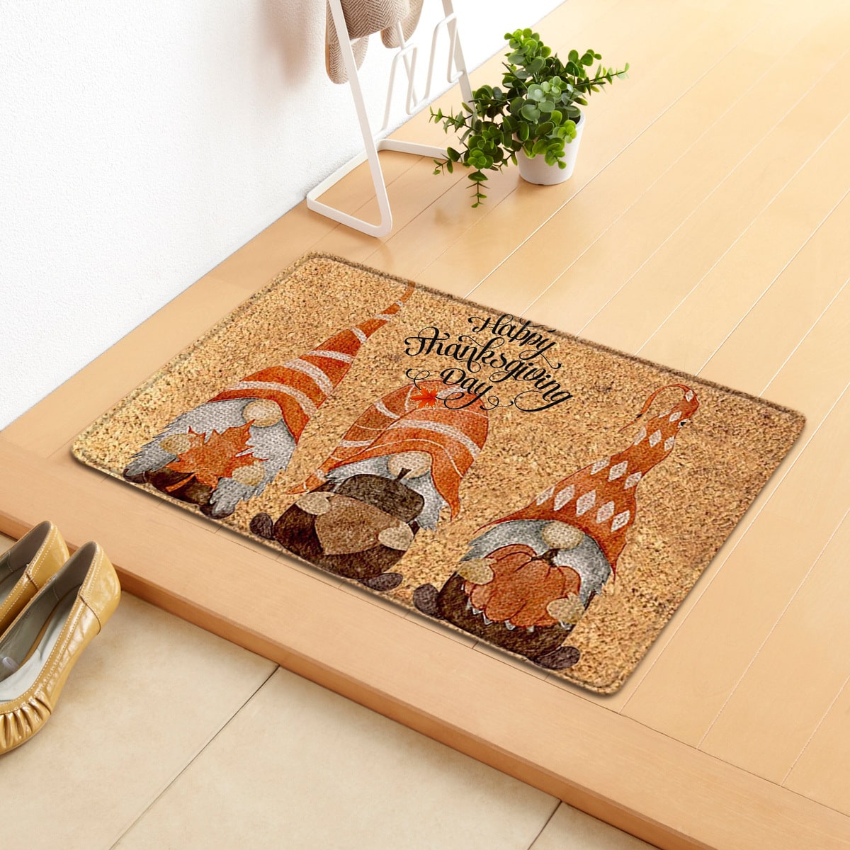 Fall Doormat with Autumn Pumpkin and Thanksgiving Design Washable Indoor Welcome Mat - Image 5