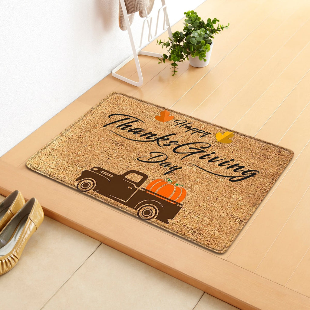 Fall Doormat with Autumn Pumpkin and Thanksgiving Design Washable Indoor Welcome Mat - Image 7