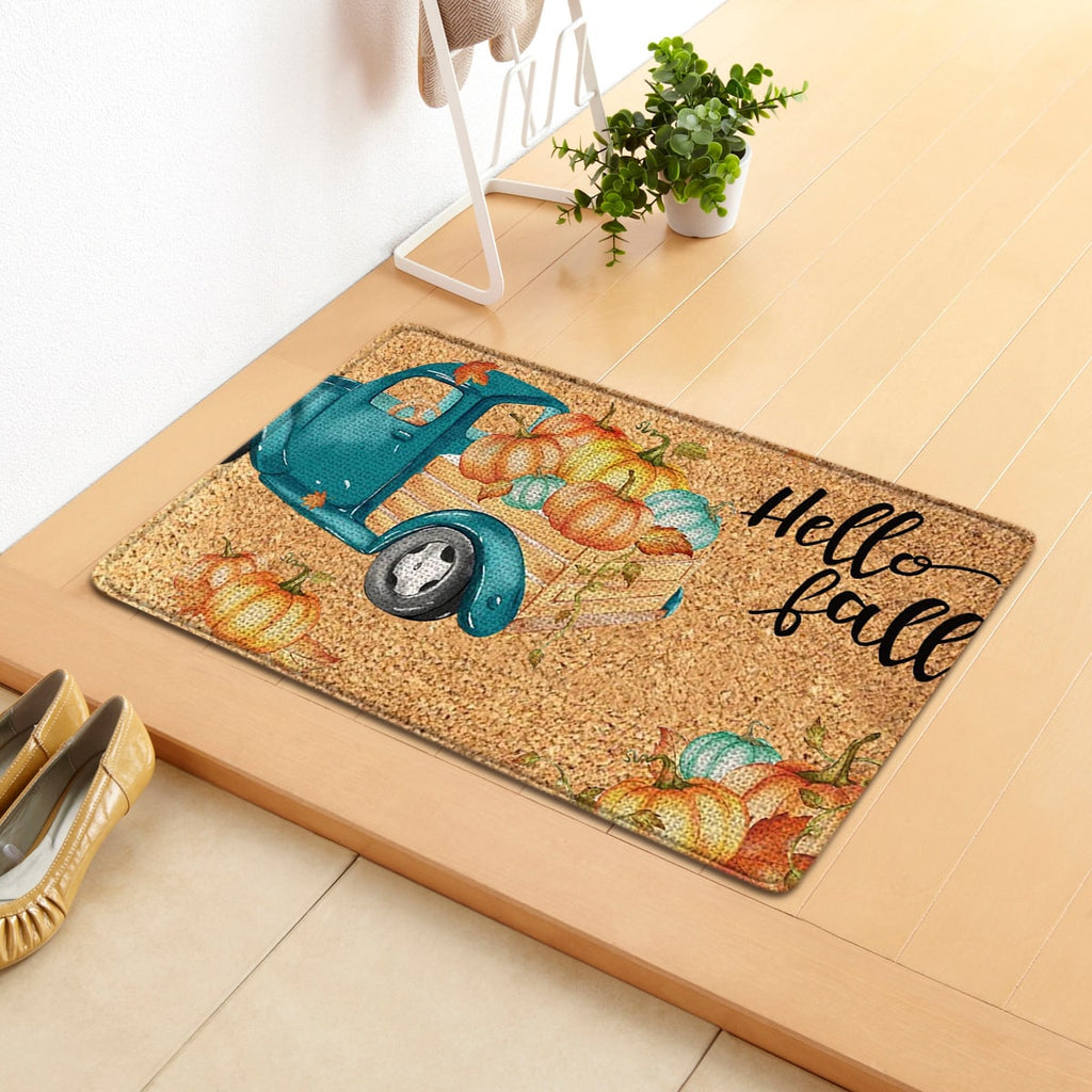 Fall Doormat with Autumn Pumpkin and Thanksgiving Design Washable Indoor Welcome Mat - Image 8