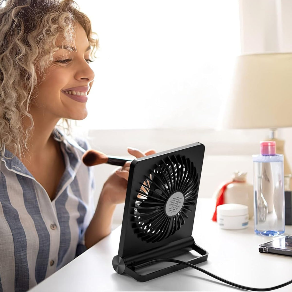 Ventilatore da Scrivania Portatile USB con Struttura Pieghevole e Clip