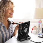 Ventilatore da Scrivania Portatile USB con Struttura Pieghevole e Clip