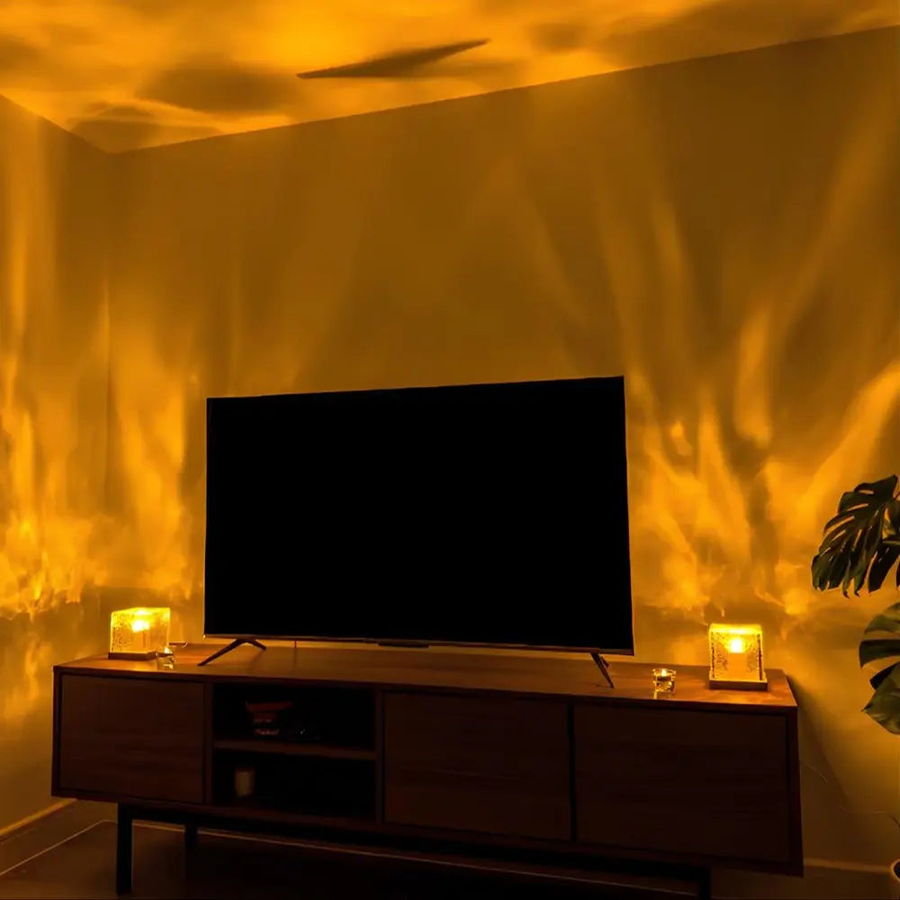 Ipnotica cubo geometrico LED dell’aurora boreale