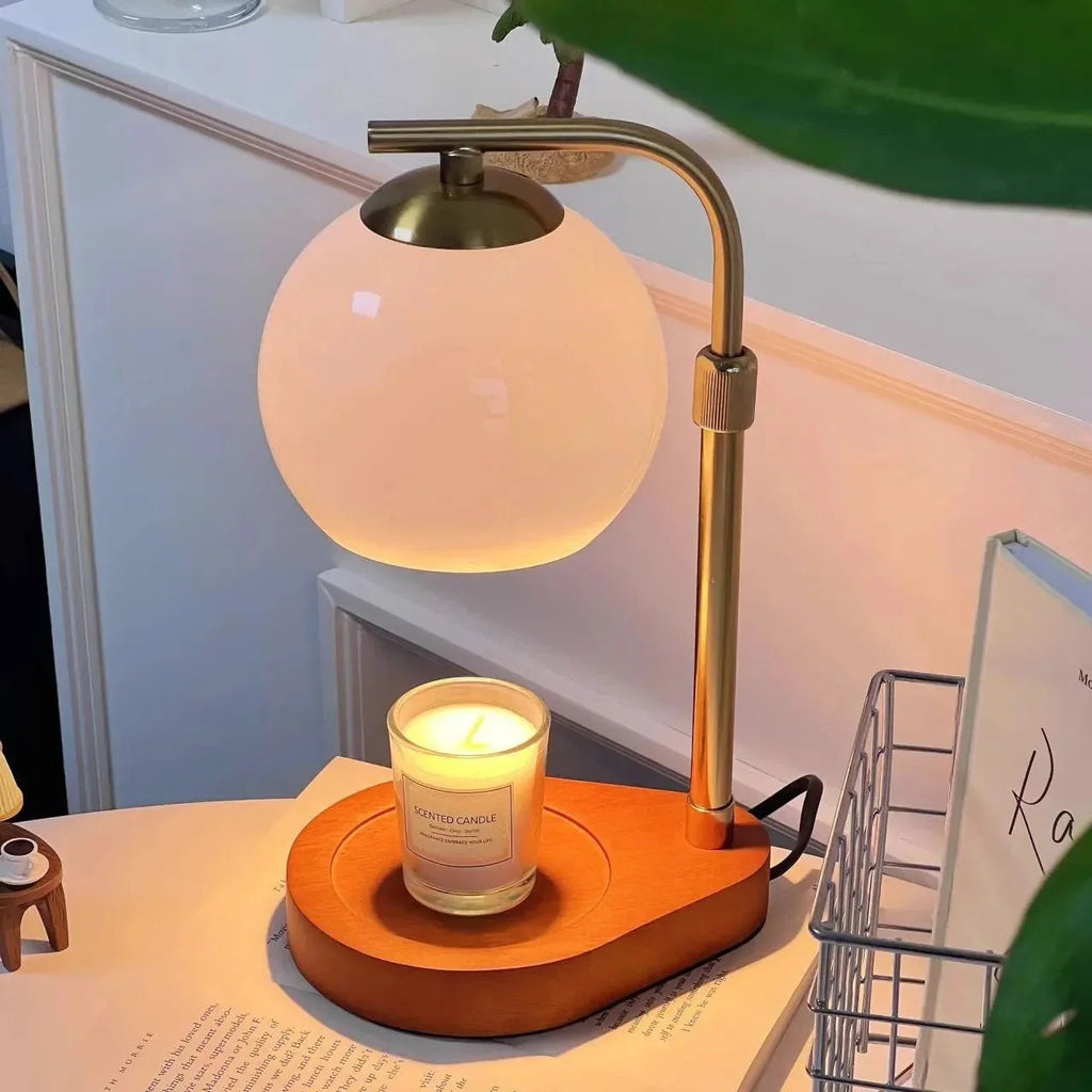 Lampe de table moderne avec chauffage de bougie lumière d'ambiance douce