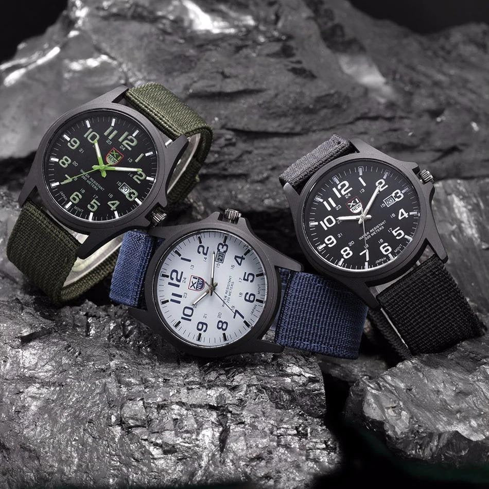 Field Watch with Luminous Hands Military-Style Nylon Strap Date Window - Image 10
