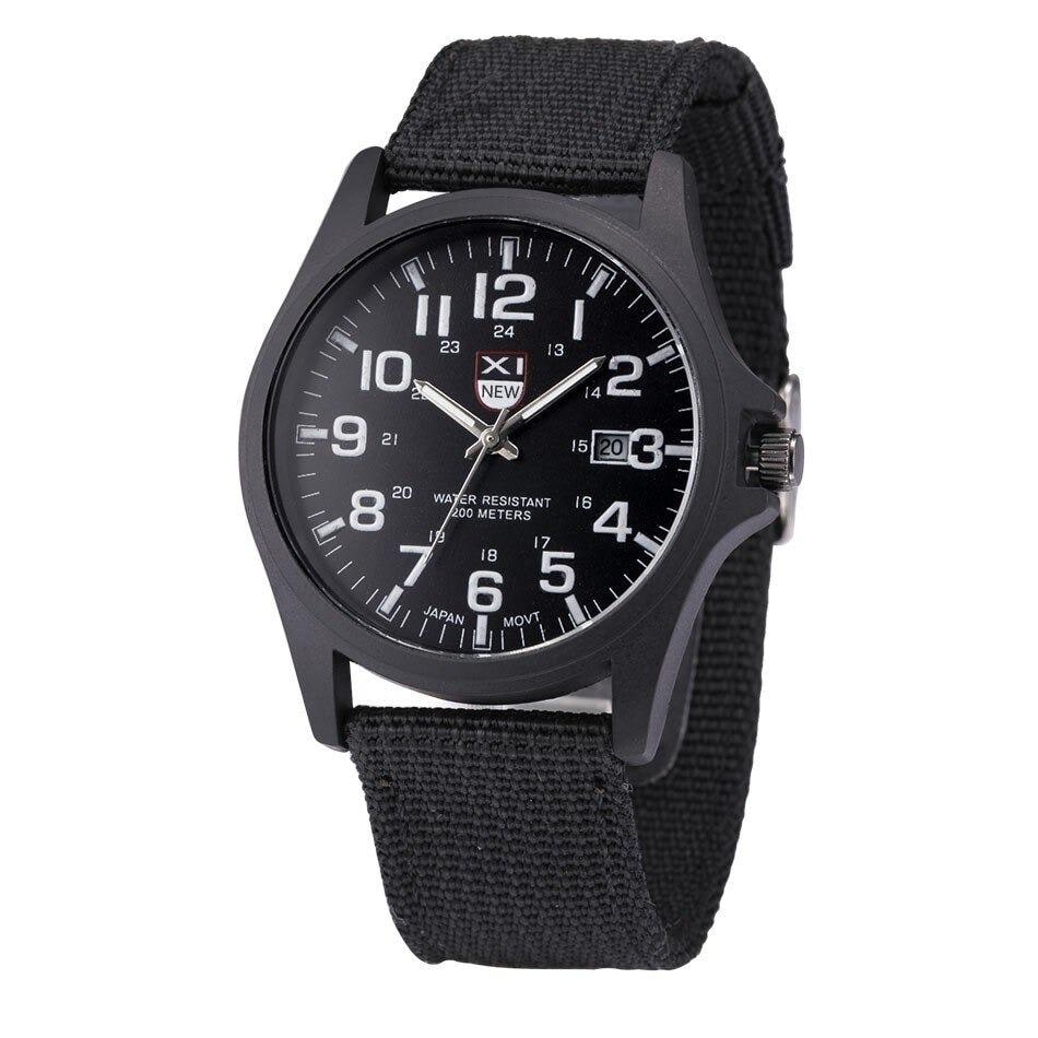 Field Watch with Luminous Hands Military-Style Nylon Strap Date Window - Image 2